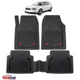 Covorașe Universale Tip Tăviță TEAMCAR&reg; Audi A4 B6 Variant (2000&ndash;2004), Set 5 Bucăți, Negru, Cauciuc
