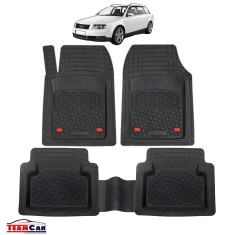 Covorașe Universale Tip Tăviță TEAMCAR&reg; Audi A4 B6 Variant (2000&ndash;2004), Set 5 Bucăți, Negru