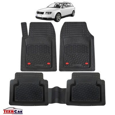 Covorașe Universale Tip Tăviță TEAMCAR&amp;reg; Audi A4 B6 Variant (2000&amp;ndash;2004), Set 5 Bucăți, Negru foto