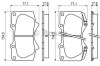 Set placute frana,frana disc TOYOTA HILUX III pick-up (KUN, TGN, LAN, GGN) (2004 - 2016) BOSCH 0 986 494 153