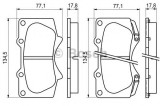 Set placute frana,frana disc TOYOTA LAND CRUISER (LJ12, KZJ12, TRJ12, KDJ12, GRJ12) (2002 - 2009) BOSCH 0 986 494 153
