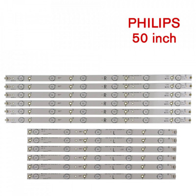 Barete led Philips 50&amp;quot; 50PFT4009 500TT26 V5, 500TT56 V0, 6x6led+ 6x5led foto