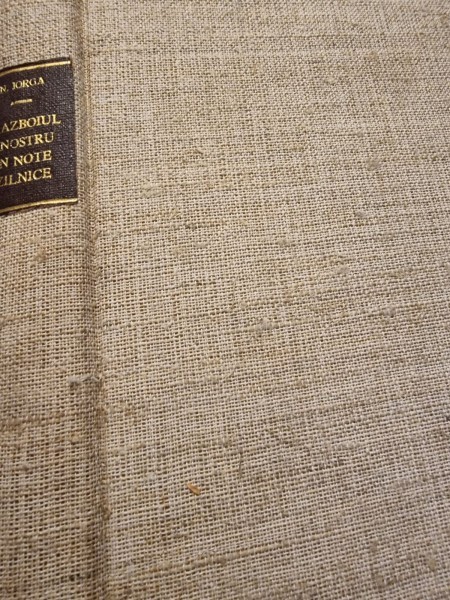 RAZBOIUL NOSTRU IN NOTE ZILNICE 1916-1917 - N. IORGA VOL.II