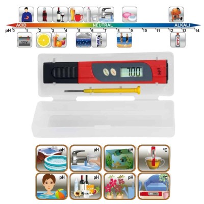 Termometru 0 - 60 C si tester Ph 0.00 - 14.00 PHT 01 foto