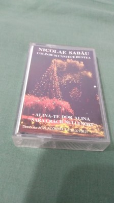 CASETA AUDIO NICOLAE SABAU -COLINDE SI CANTECE DE STEA RARA !!! ORIGINALA foto