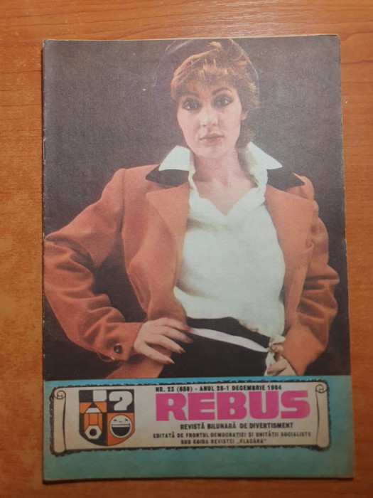 revista rebus 1 decembrie 1984- 2 rebusuri completate cu pixul