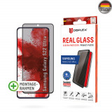 Cumpara ieftin Folie pentru Samsung Galaxy S22 Ultra 5G, Displex Real Glass Privacy Full Cover, Black