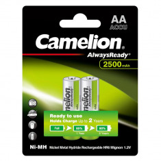 Baterie Reincarcabila Camelion AA LR6 Acumulatori Preincarcati Ni-MH 1.2V 2500mAh Blister 2 foto