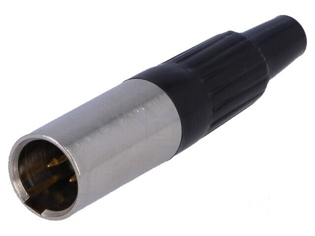 Conector XLR mini mufă tată PIN 3 cablu lipire drept