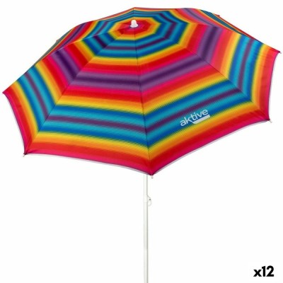 Umbrelă Aktive Multicolor 180 x 185 x 180 cm (12 Unități) foto