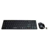 Set tastatura + mouse optic wireless Esperanza Liberty, 99 taste, DPI reglabil, ultra slim, negru