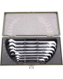 Cumpara ieftin Set chei combinate cu clichet 7 piese Proxxon 23124 MicroSpeeder, 8&ndash;19 mm, mecanism 72 dinti, unghi 15&deg;, levier inversare, cutie metalica