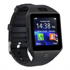 Resigilat Smartwatch Bluetooth DZ09 MTK Compatibil SIM si MicroSD cu Camera Negru foto