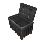 Lada pentru scule fara suport, plastic negru, 460x580x800 mm