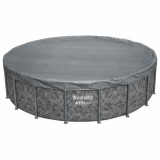 Bestway Husă pentru piscină &Oslash;5,49 m Rotund Poliester Gri 42035730