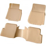Set de 4 covorase bej cauciuc 3D stil tavita premium pentru Mercedes G-Class W463 1990-2018, Recambo