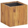Ghiveci strat &icirc;nălțat de grădină 24,5 x 24,5 x 25 cm, acacia