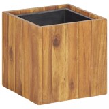 Ghiveci strat &icirc;nălțat de grădină 24,5 x 24,5 x 25 cm, acacia