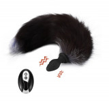 Dop Anal 10 Moduri Vibratii Remote Control Fox Tail Maro Silicon USB Guilty Toys