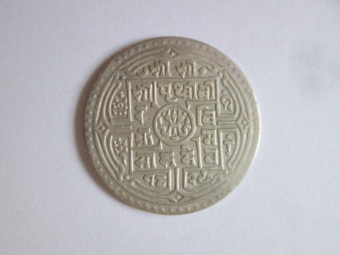 Rara! Nepal 1 Mohar 1803-1833 argint in stare foarte buna,moneda din imagini