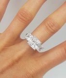 Superb inel din argint si zirconii model elegant, 46 - 56
