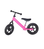 Bicicleta fara pedale cu scaun reglabil si jante negre 12 inch-Culoare Roz