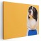 Tablou caine imbracat in hanorac Tablou canvas pe panza CU RAMA 80x120 cm