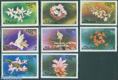 BHUTAN, FLORI - SERIE COMPLETĂ MNH foto