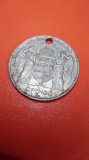 MONEDA 5 PENGO 1943-A 75 ANIVERSARE A NASTERII A AMIRALULUI MIKLOS HORTHY -ALUMINIU