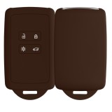 Husa Cheie Auto Kwmobile pentru Renault/Dacia 4 Butoane, Keyless Go, Negru, Silicon, 48035.247