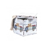 Taburete cu spatiu depozitare, Design, MDF/ Piele ecologica, 100 kg, 38 x 38, Truck