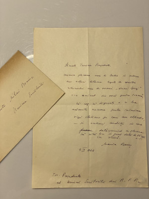 Maria Banus - document vechi - manuscris, semnatura olografa foto