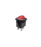 Intrerupator 6A-250V ON-OFF 4pin cu retinere IP20 20.5mm cu LED rosu, Oem
