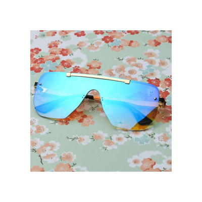 Ochelari De Soare Unisex Shield Vico Albastru foto