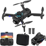 Drona cu Telecomanda F196, Camera Video, WiFi, Evitare Obstacole, Mentinere Altitudine, Rotire 360&deg;, Pliabila, App Telefon, Incarcare USB, Geanta Tran