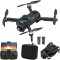 Drona cu Telecomanda F196, Camera Video, WiFi, Evitare Obstacole, Mentinere Altitudine, Rotire 360&deg;, Pliabila, App Telefon, Incarcare USB, Geanta Tran