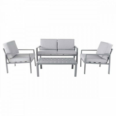 Set mobilier gradina aluminiu, masa cafea, canapea si 2 fotolii foto
