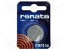Baterie moneda, 3V, litiu, 90mAh, RENATA - CR2016 foto