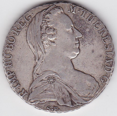 Austria Thaler Taler 1780 Maria Theresia Rebatere Restrike S.F. foto