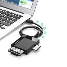 CARD READER extern Ugreen, &quot;CR125&quot; interfata USB-A 3.0, citeste/scrie: micro-SD/SD/TF viteza pana la 100Mbps, suporta carduri maxim 2 TB, lungime cabl