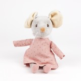 Jucarie de plus Soricica Agatha Egmont Toys, 26 cm, Roz, Bumbac/Poliester, +0 luni