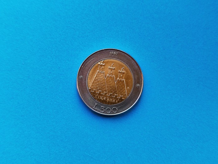 500 Lire 1987 San Marino-stare buna!!-in realitate arata bine