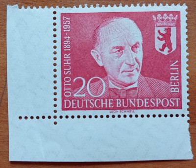 BERLIN-1957-&amp;#039;&amp;#039;ANIV Prof. OTO-SCHUR&amp;#039;&amp;#039;-TIMBRU-MNH, -NESTAMPIL.-VEZI SCAN foto