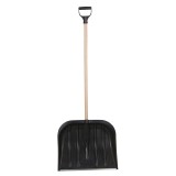 LOPATA ZAPADA PLASTIC ROTUNJIT CU MANER LEMN 485X395MM