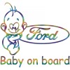 Sticker Ford Baby on Board , Autocolant Siguranta pentru Masina Ta