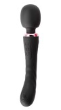 Vibrator Great Wand, 10+10 Moduri Vibratii, Silicon, USB, Negru, 24.6 cm, Mokko Toys, Velvet Obsession