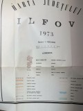 Harta judetului Ilfov - perioada comunista - 4 planse