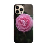 Husa compatibila cu Apple iPhone 14 Pro Max model Blooming pink rose, Silicon, TPU, Viceversa, Transparent, Carcasa