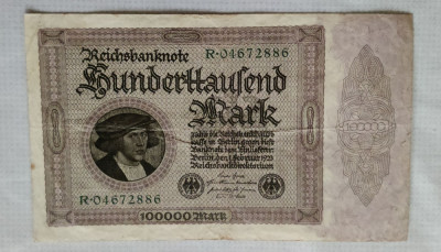 Germania - 100 000 Mark / mărci (1923) R2886 foto