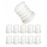 Set 10 dopuri spirala pentru sticle vin si lichide fermentate, etansare sigura, plastic alb, 22 mm, reutilizabile